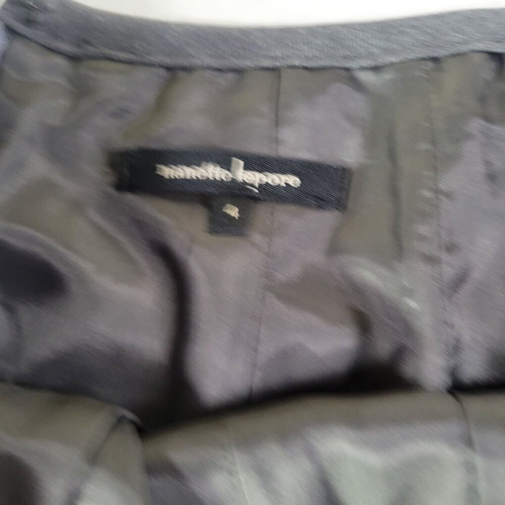 Nanette Lepore Professional Gray A-Line Skirt With Pleated Accent Size 4 - Picture 2 of 6